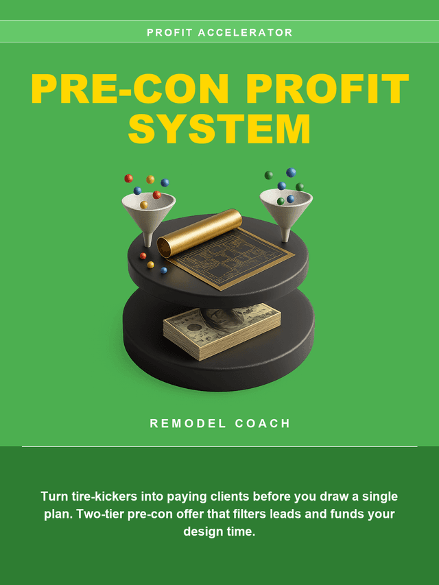 The Pre-Con Profit System workbook cover