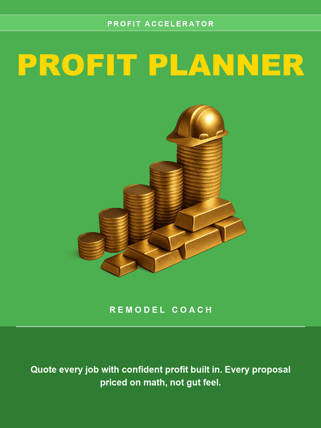 The Profit Planner workbook cover